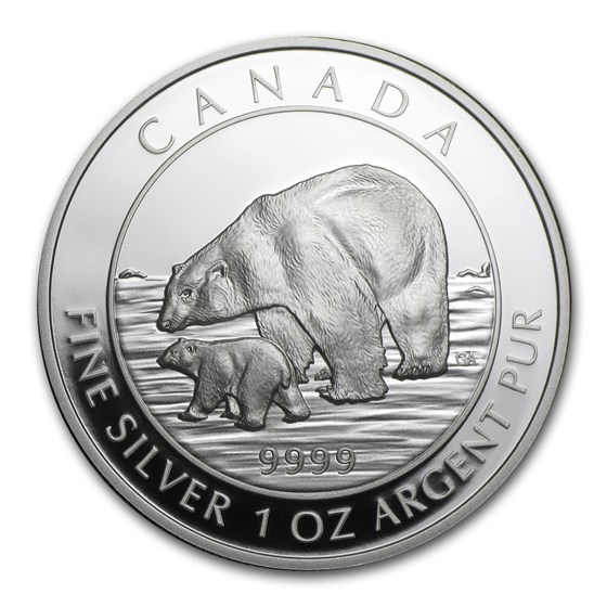 2015 Canada 1 oz Proof Silver $5 Polar Bear and Cub 2015 Canada 1 oz Proof Silver $5 Polar Bear and Cub